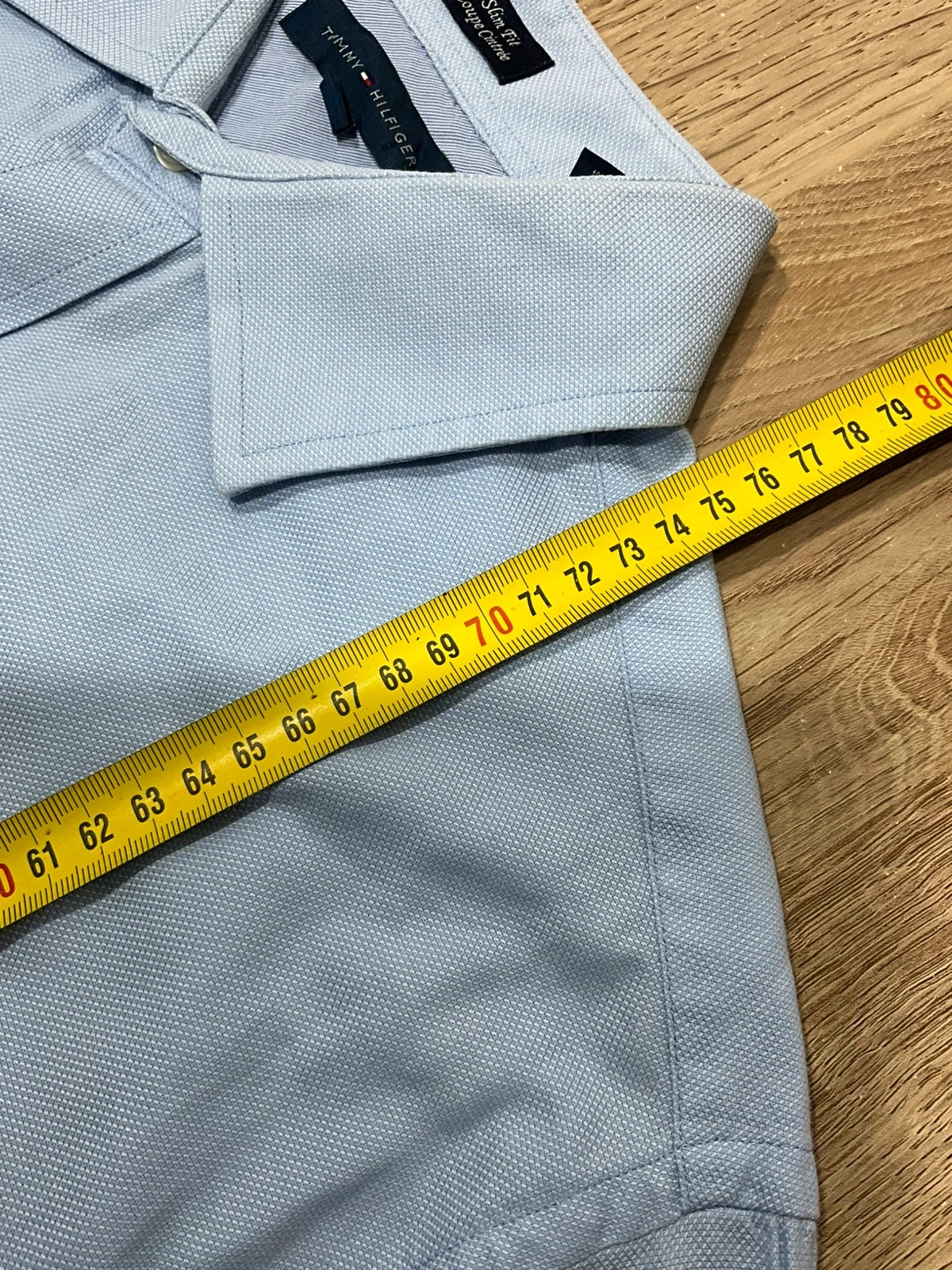 Chemise Tommy Hilfiger Slim Fit 16-1/2 32-33 Preppy 100% Coton Bleu Ciel – photo 12